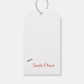 サンタファッションドクロースの古いクリスマスキャロラー ギフトタグ (正面)