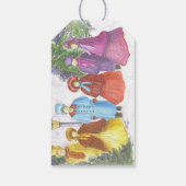 サンタファッションドクロースの古いクリスマスキャロラー ギフトタグ (裏面)