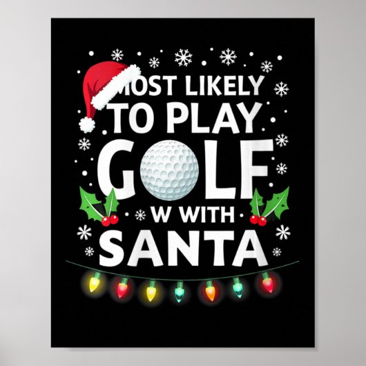 サンタファミリーと一緒に遊ゴルフする可能性が最も高い女性 ポスター (正面)