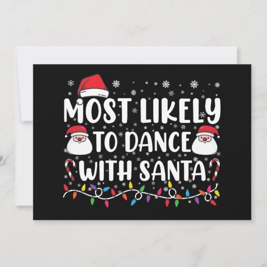 サンタファミリーのクリスマスで踊りそうだ 招待状 (正面)