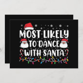 サンタファミリーのクリスマスで踊りそうだ 招待状 (正面/裏面)