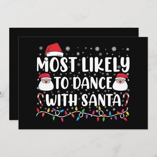 サンタファミリーのクリスマスで踊りそうだ 招待状 (正面/裏面)