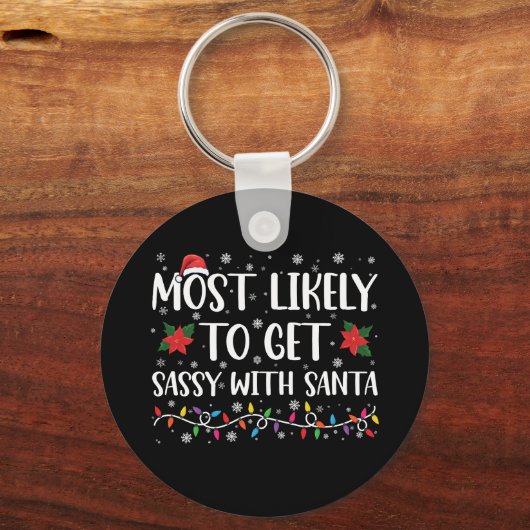 サンタファミリーのクリスマスと仲良くなる可能性が高い キーホルダー (正面)