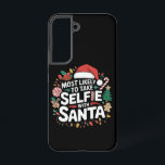 サンタファミリーのクリスマスと自撮りする可能性が高い SAMSUNG GALAXY S22ケース<br><div class="desc">サンタ一家のクリスマスで自撮りをするだろう</div>