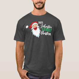 サンタファミリーのクリスマスパーソナライズされたを作成 Tシャツ