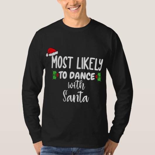 サンタファミリーのクリスマスPで踊りそうな Tシャツ (正面)