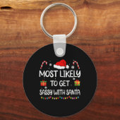 サンタファミリーのChriと一緒にセックスするおもしろい可能性が最も高い キーホルダー (正面)