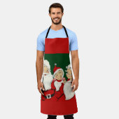 サンタファミリークリスマス エプロン (着用した状態)