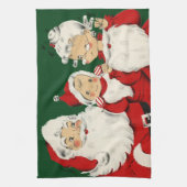 サンタファミリークリスマス キッチンタオル (縦)