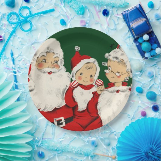 サンタファミリークリスマス ペーパープレート (パーティー)