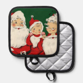 サンタファミリークリスマス 鍋敷き (正面/裏面)