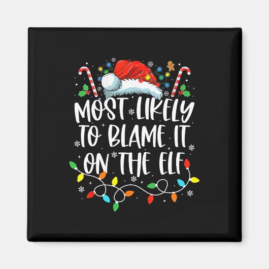 サンタファミリーChの小妖精や小人のせいになる可能性が高い マグネット (正面)