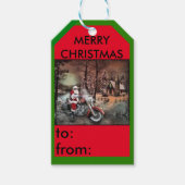 サンタファームハウスギフト付きオートバイラベル ギフトタグ (正面)