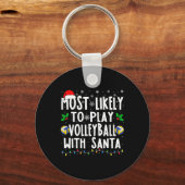 サンタファ遊ミリCとバレーボールをする可能性が高い キーホルダー (正面)
