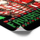 サンタフェお気に入りのロン2024おもしろいトランプクリスマス ポスター (角)