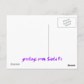 サンタフェからの挨拶 ポストカード (裏面)