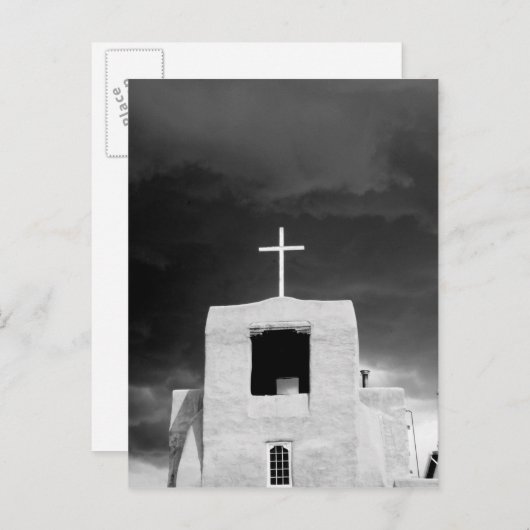 サンタフェのサンミゲル教会の十字架。 ポストカード (正面/裏面)