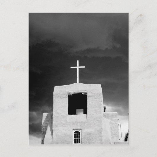 サンタフェのサンミゲル教会の十字架。 ポストカード (正面)