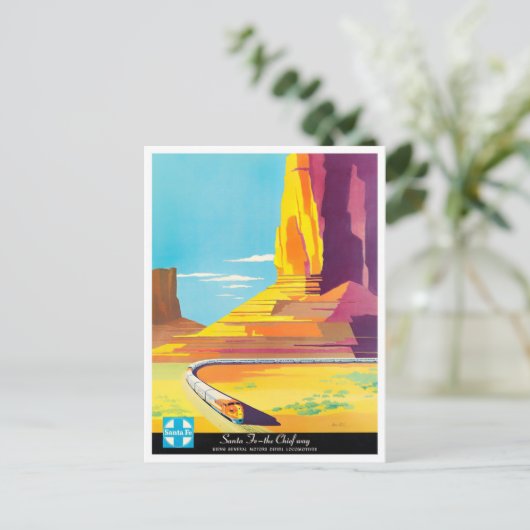 サンタフェのチーフウェイのヴィンテージ旅行はがき ポストカード (スタンド正面)