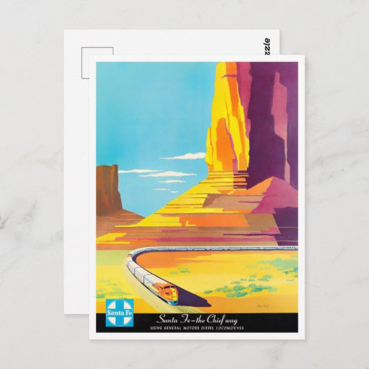サンタフェのチーフウェイのヴィンテージ旅行はがき ポストカード (正面/裏面)