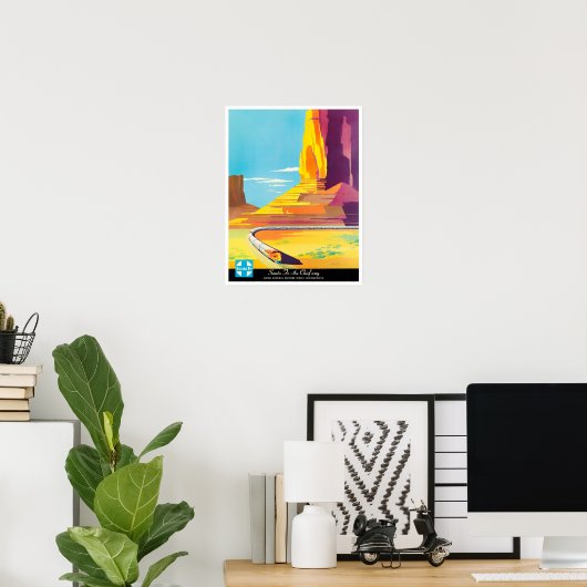 サンタフェのチーフウェイのヴィンテージ旅行ポスター ポスター (ホームオフィス)