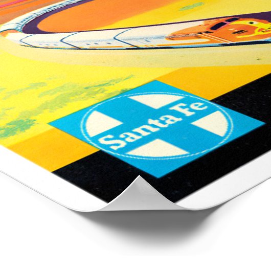 サンタフェのチーフウェイのヴィンテージ旅行ポスター ポスター (角)