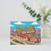 サンタフェのビンテージ&レトロ ニューメキシコ州 ポストカード (スタンド正面)