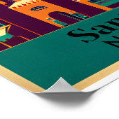 サンタフェのミニマル主義キュービストアート ポスター (角)