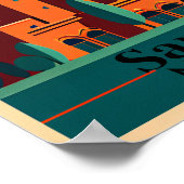 サンタフェのミニマル主義キュービストアート ポスター (角)