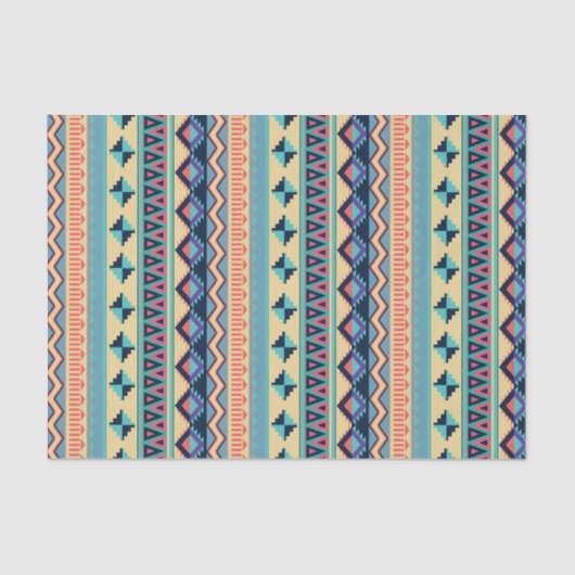 サンタフェの日没の種族の敷物パターン 薄葉紙 (正面)