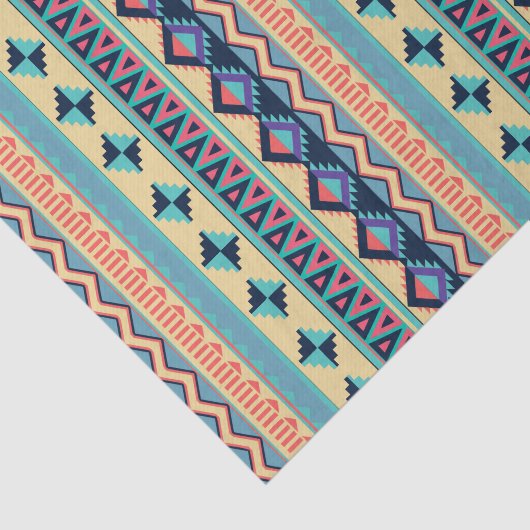 サンタフェの日没の種族の敷物パターン 薄葉紙 (詳細)