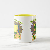 サンタフェカッコいいギャラリートラベルアートスローガン ツートーンマグカップ (中央)