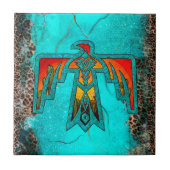 サンタフェサンダーバードターコイズマーブルヒョウ タイル (正面)