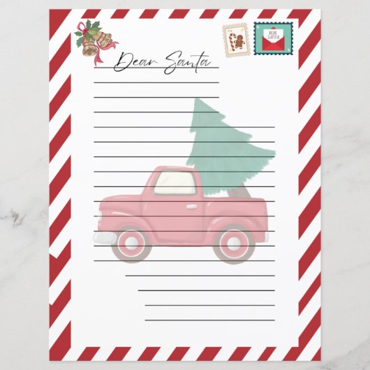 サンタフェスティバルキッズクリスマスウィッシュリストへの手紙 (正面)