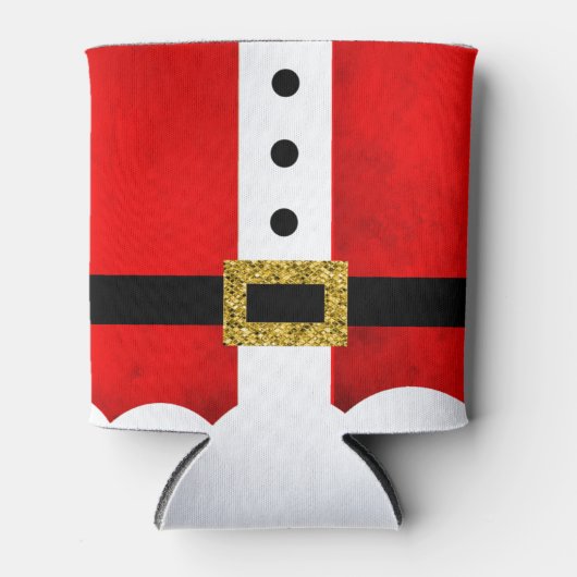 サンタフェスティバルクリスマスパーソナライズされた休暇名 缶クーラー (正面)