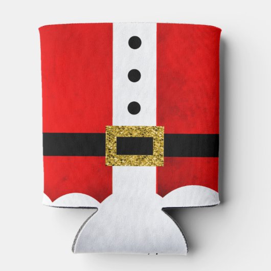 サンタフェスティバルクリスマスパーソナライズされた休暇名 缶クーラー (裏面)