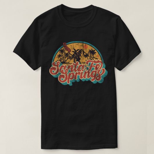 サンタフェスプリングス カリフォルニア Tシャツ (デザイン正面)