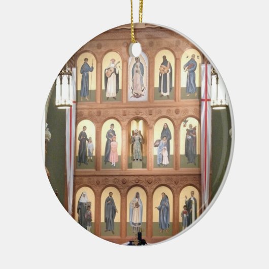 サンタフェニューメキシコクリスマス装飾品 セラミックオーナメント (左)