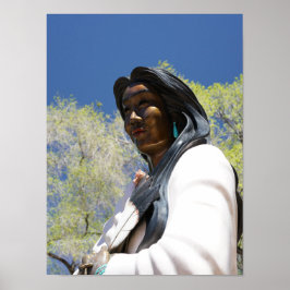 サンタフェニューメキシコ先住民アメリカン像 ポスター