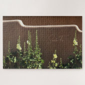 サンタフェニューメキシコAdobe & Hollyhocks風光明媚 ジグソーパズル (横)