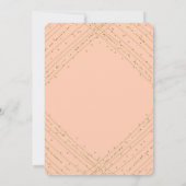 サンタフェピンク&金ゴールドグリッタースウィート16誕生日 招待状 (裏面)