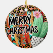 サンタフェメリークリスマスセラプアンドサボテン セラミックオーナメント (裏面)