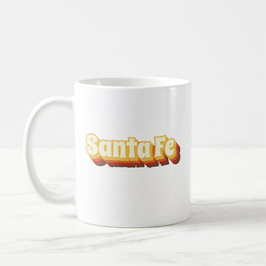 サンタフェレトロヴィンテージ文字 コーヒーマグカップ (左)