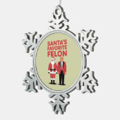 サンタフェロンお気に入りのトランプ共和党員 スノーフレークピューターオーナメント (右)