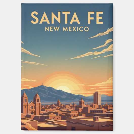 サンタフェ スカイライン ニューメキシコ 旅行 マグネット (正面)