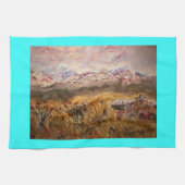 サンタフェ・スノーアート キッチンタオル (横)