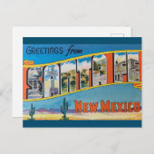 サンタフェ，ニューメキシコヴィンテージアートハガキ ポストカード (正面/裏面)