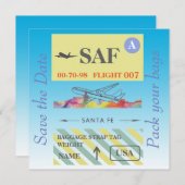 サンタフェ ニューメキシコ州のスカイライン WB1 - セーブザデート (正面/裏面)