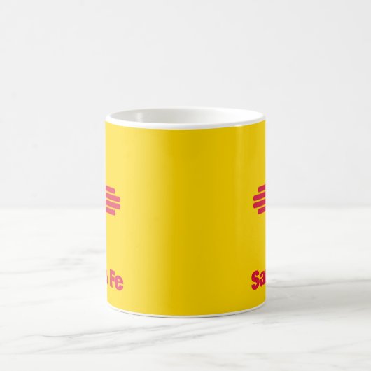 サンタフェ・ニューメキシコ州旗ツィア・サン コーヒーマグカップ (中央)