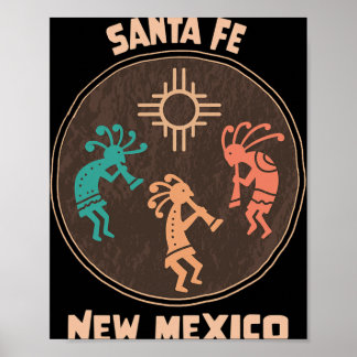 サンタフェ ニューメキシコ ココペリ 旅行のお土産 ポスター